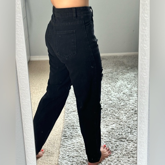 Womens size small/4 black jeans highwaisted straight leg - Picture 3 of 12